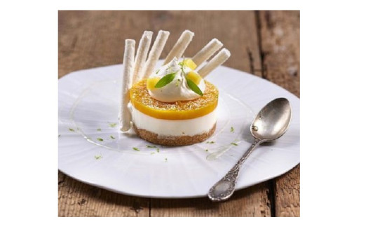 Sablé mangue panacotta