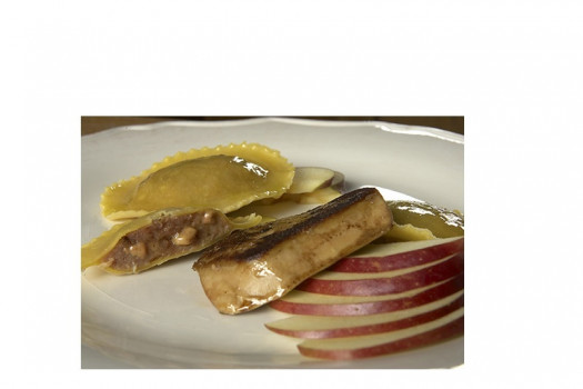 Raviole foie gras cèpe