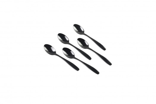 Cuillère à café réutilisable noire