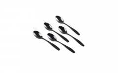 Cuillère à café réutilisable noire