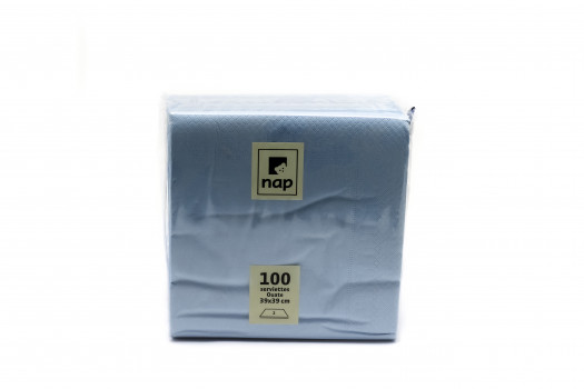 Serviette bleue azur 39*39cm