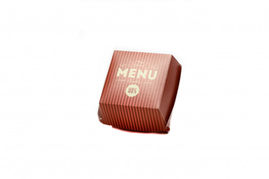 Box hamburger small carton rouge