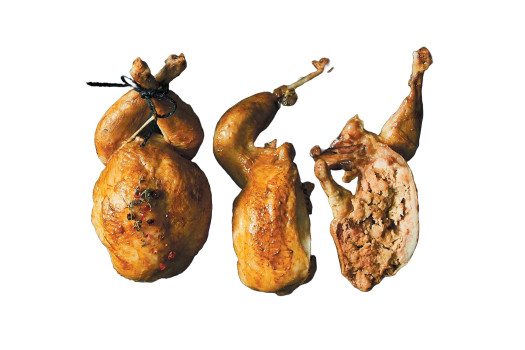 Caille semi désossée au foie gras