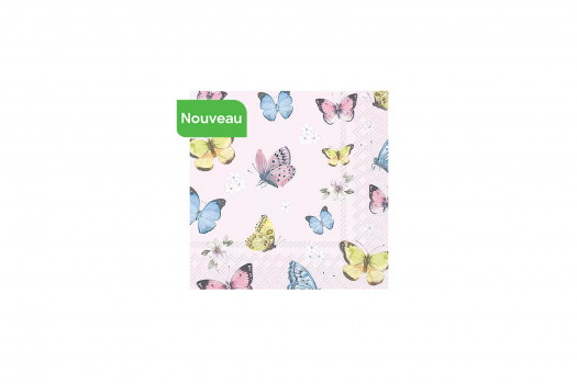 Serviette butterflies 24*24cm
