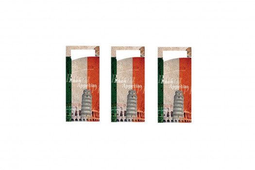 Pochette italienne serviette blanche