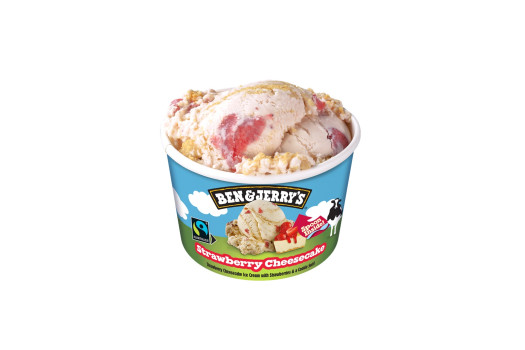 Glace strawberry cheesecake