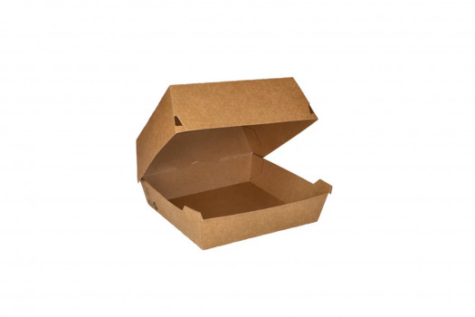 Box hamburger large brun