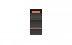 Pochette noire serviette orange