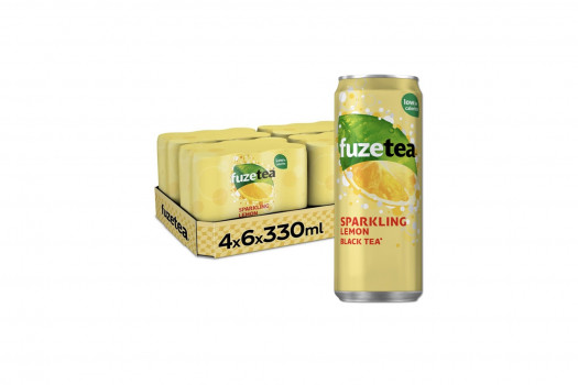 Fuze tea sparkling black lemon sleek