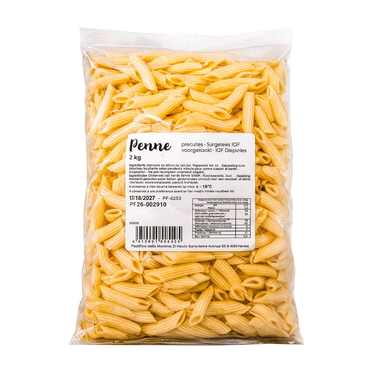 Penne - Surgelées IQF
