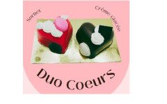 Coeur sorbet framboise coeur glace choco