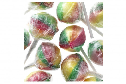 Bonbon sucette fruit arc en ciel