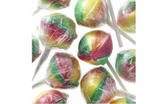 Bonbon sucette fruit arc en ciel