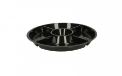 Assiette noire 5 compartiments