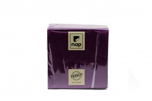 Serviette aubergine 39*39cm