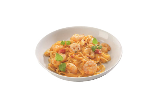 Linguine scampis sauce diabolique