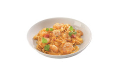 Linguine scampis sauce diabolique