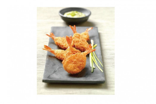 Papillon scampis pané